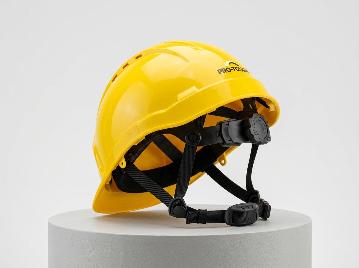 Industrial Vented Safety Helmet with Ratchet Suspension